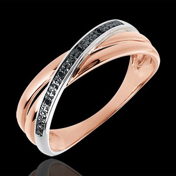 Обручальное кольцо из розового и белого золота