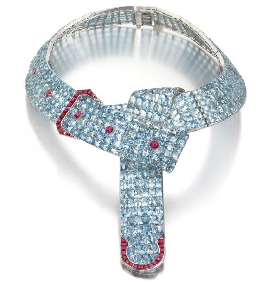 MPL-2013-Siegelson-aquamarine-and-ruby-belt-with-buckle-necklace-designed-by-fulco-duke-of-Verdura-for-Paul-Flat-circa-1935