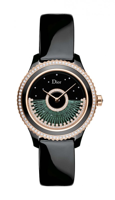 Новинка от Dior VIII Grand Bal Fil de Soie часы с циферблатом обвитым нитью зеленого или розового шелка. Выпущено только 88 единиц