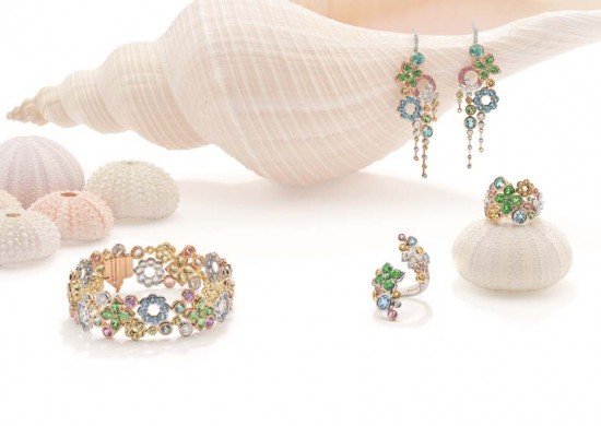 Браслет и кольцо Boodles Sea Star с белыми и розовыми бриллиантами, из новой коллекции Ocean of Dreams