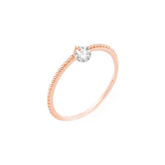Коллекция Raphaele Canot Set Free Diamonds, кольцо из розового золота с проколотым бриллиантом по центру (£1,200)