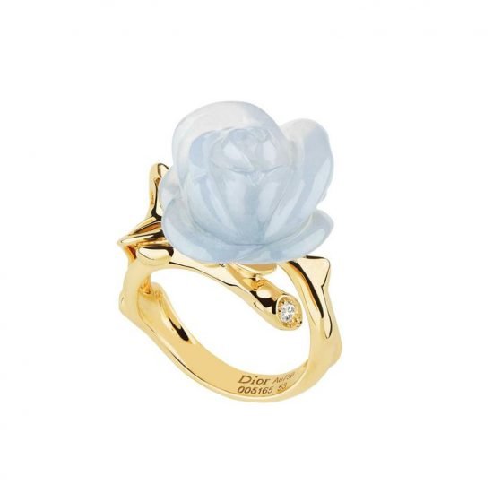 Christian Dior - помолвочное кольцо с голубым халцедоном