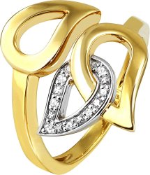 Кольцо из золота с бриллиантом (Арт.xz011bb3_54)