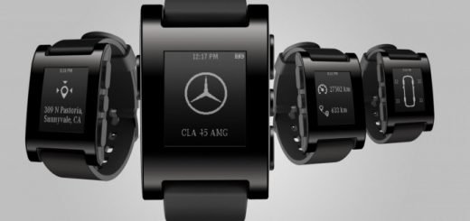 Часы MERCEDES PEBBLE SMARTWATCH синхронизируются  с автомобилем Mercedes