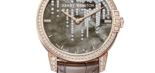 Новинка от Harry Winston: часы в золоте с бриллиантами на циферблате