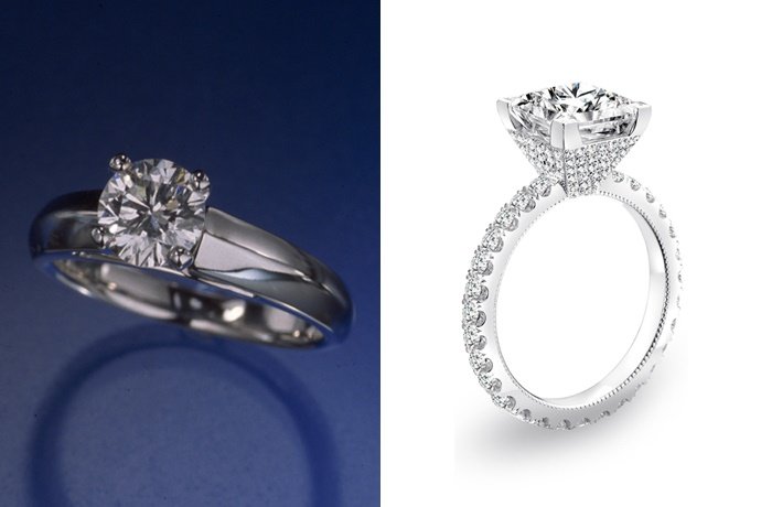 Что визуально увеличивает бриллиант в обручальном кольце?