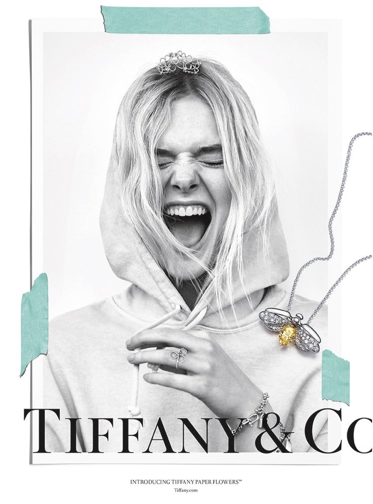 Эль Фэннинг очаровывает на черно-белых снимках для ювелирной компании Tiffany & Co.