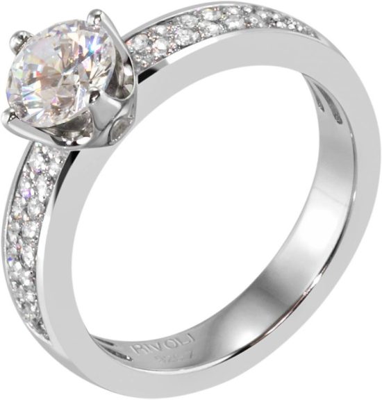 Серебряное помолвочное кольцо с фианитом - магазин myjewels.ru