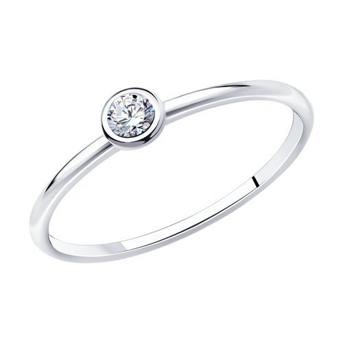 Серебряное помолвочное кольцо с бриллиантом - магазин myjewels.ru