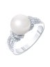Серебряное кольцо с жемчугом и фианитом TEOSA LYD0026RR