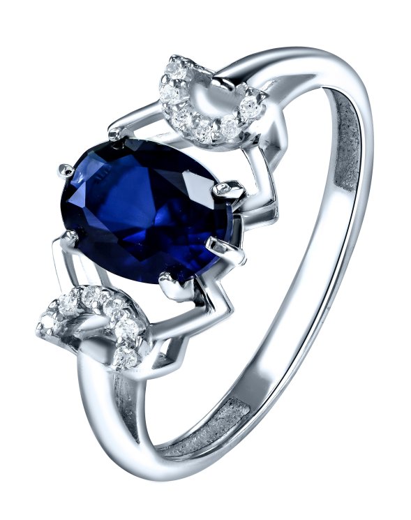 Серебряное кольцо с ювелирным стеклом TEOSA 10-208