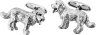 Запонки из ювелирного сплава с кристаллом (Арт.21-b-1024-20-cr)