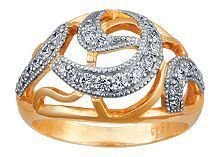 Кольцо из золота с бриллиантом Русские Самоцветы (Арт.10324)