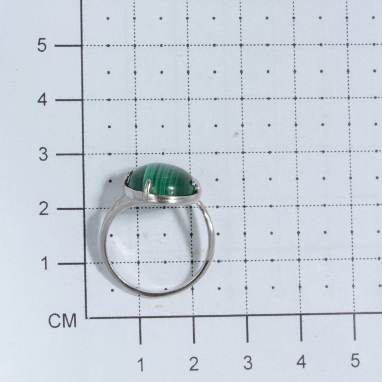 Кольцо из серебра с малахитом Приволжский ювелир 251236-ML