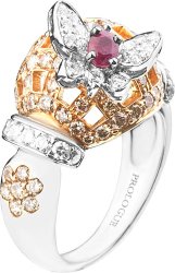 Кольцо из золота с бриллиантом и рубином Русские Самоцветы (Арт.rg_4686_a63)