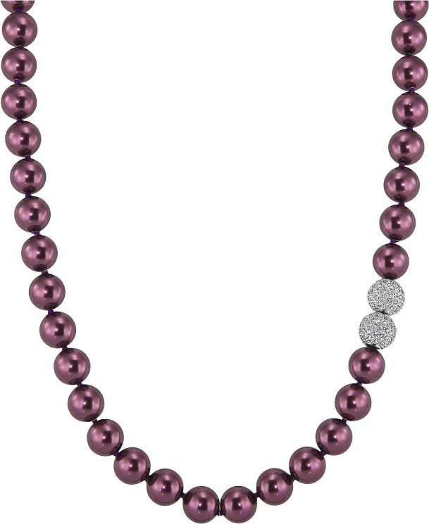 Ожерелье из серебра с жемчугом и кристаллом swarovski Русские Самоцветы (Арт.5l-sk-18)