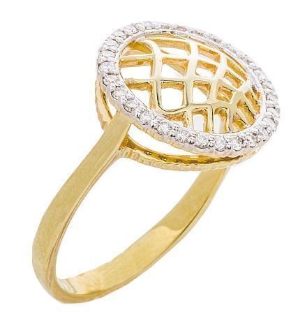 Кольцо из золота с бриллиантом Русские Самоцветы (Арт.10809)