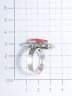 Серебряное кольцо с кораллом имит. и марказитом TEOSA HR-594-COR
