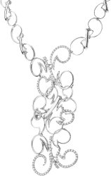 Ожерелье из белого золота с бриллиантом Русские Самоцветы (Арт.skco38wg)