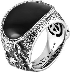 Кольцо из серебра с ониксом Русские Самоцветы (Арт.y2050r_90_13_58)