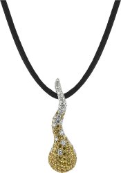 Кулон из золота с бриллиантом и сапфиром Русские Самоцветы (Арт.skkcl34)