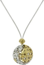 Ожерелье из золота с бриллиантом и сапфиром Русские Самоцветы (Арт.pd_5012_a05)