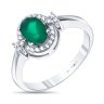Серебряное кольцо с агатом зеленым TEOSA R-DRGR00768-AG