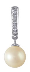 Кулон из золота с бриллиантом и жемчугом Русские Самоцветы (Арт.88430)