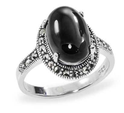 Серебряное кольцо с марказитом TEOSA HR-895-ON
