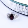 Серебряное кольцо с гранатом TEOSA 0976-R-GR