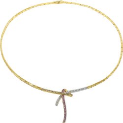 Ожерелье из золота с бриллиантом и сапфиром (Арт.sa550tsb2)
