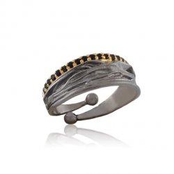 Серебряное кольцо BEAVERS со шпинелью 1801sh_ox