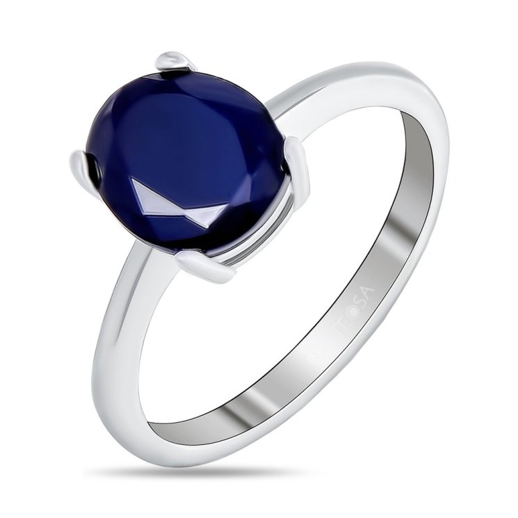 Серебряное кольцо с сапфиром TEOSA R-DRGR00554-SP