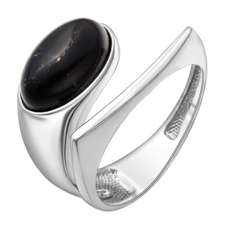 Серебряное кольцо с агатом чёрным Darvin 920LB1650aa
