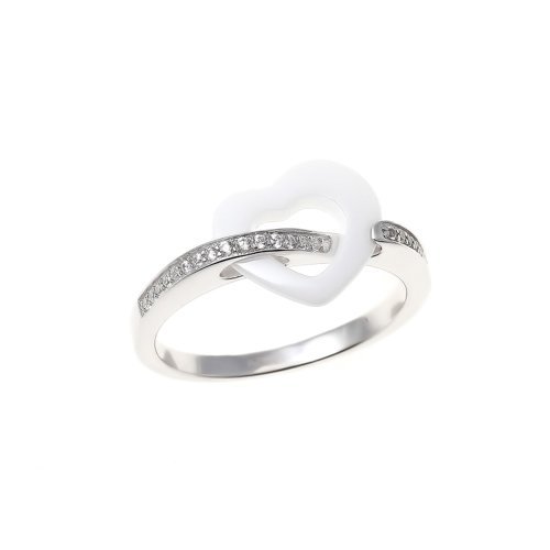 Серебряное кольцо с керамикой TEOSA RCS-429-W