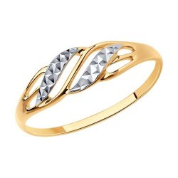 Золотое кольцо с алмазными гранями (Арт.010912)