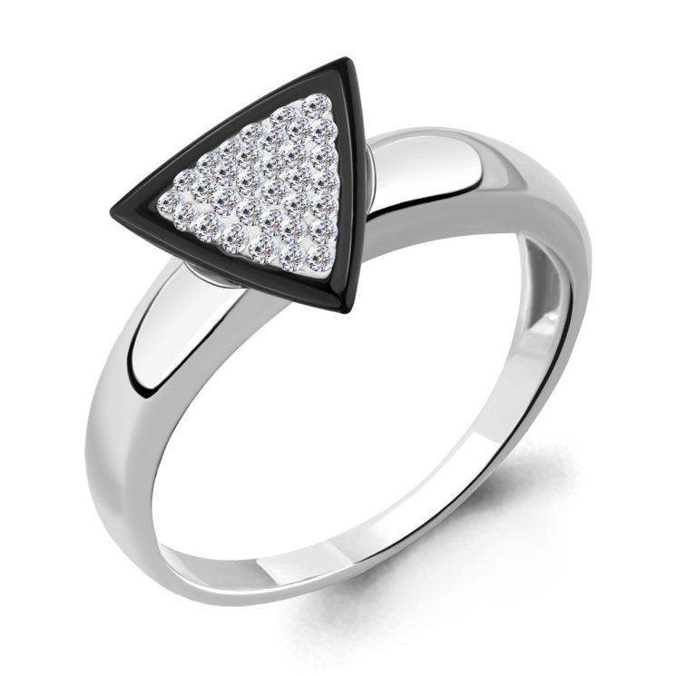 Серебряное кольцо с стеклом AQUAMARINE 66587.5