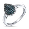 Серебряное кольцо с  TEOSA R-DRGR00598-TQ