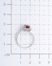 Кольцо из серебра с фианитом синт. и рубином нат. (h) TEOSA R-DRGR00608-RB