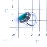 Серебряное кольцо с агатом зелёным и агатом зелёным синт. TEOSA PTR-027-GR