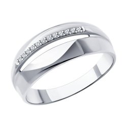Кольцо из серебра с бриллиантами (Арт.94-210-01744-1)