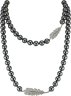 Ожерелье из серебра с жемчугом и кристаллом swarovski (Арт.29l-p44-s-31)