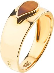 Кольцо из золота с тигровым глазом (Арт.xf006jv_54)