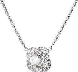 Ожерелье из белого золота с бриллиантом (Арт.3dh505gb2)