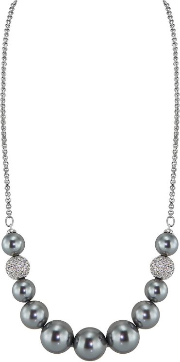 Ожерелье из серебра с жемчугом и кристаллом swarovski (Арт.203l-30)