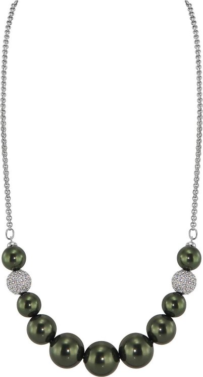 Ожерелье из серебра с жемчугом и кристаллом swarovski (Арт.203l-34)