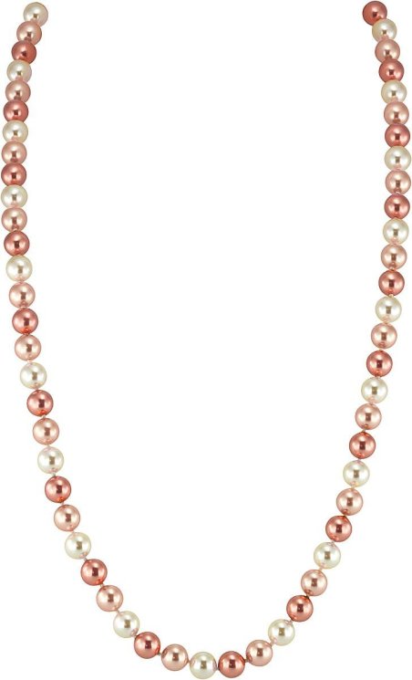 Ожерелье из ювелирного сплава с жемчугом и кристаллом swarovski (Арт.20l-mg-12-3-14)