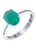 Серебряное кольцо с изумрудом нат. (o) TEOSA R-DRGR00683-EM