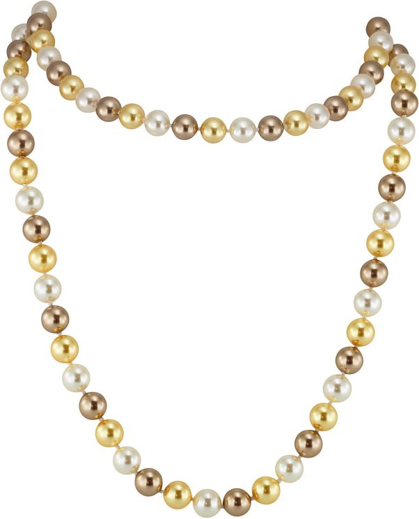 Ожерелье из ювелирного сплава с жемчугом и кристаллом swarovski (Арт.20l-mg-2-6-9)