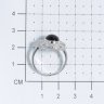Серебряное кольцо с фианитом синт. и агатом чёрным MASKOM с100-1156-BA